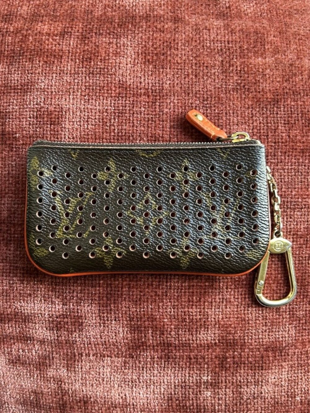 LOUIS VUITTON Monogram Perforated Pochette Cles Coin Purse 👛 - Picture 2 of 9